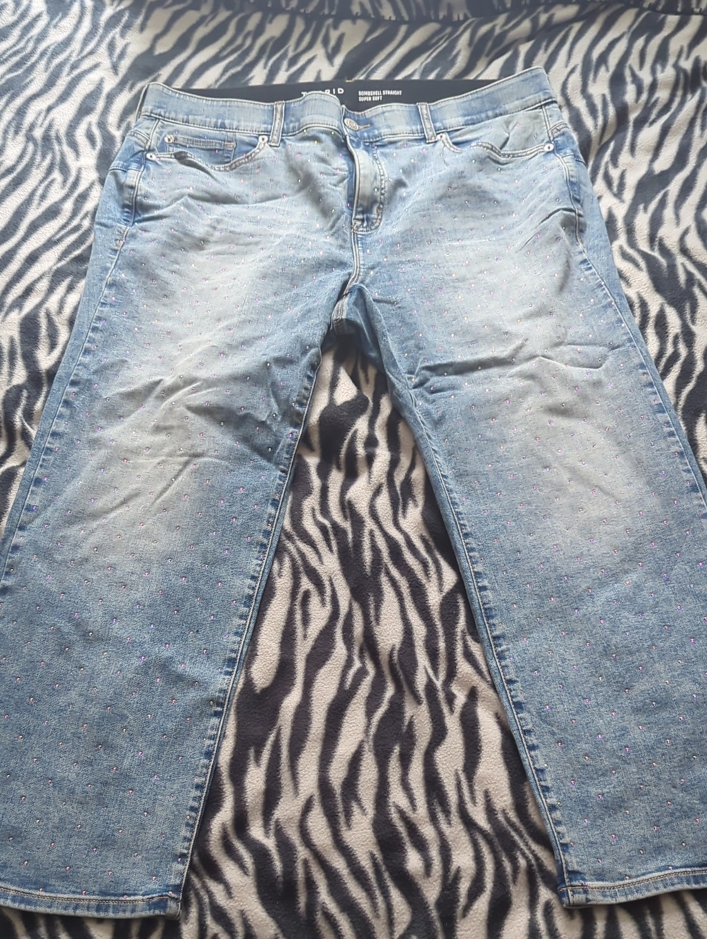torrid Light Blue Denim Jeans with Gem Accents